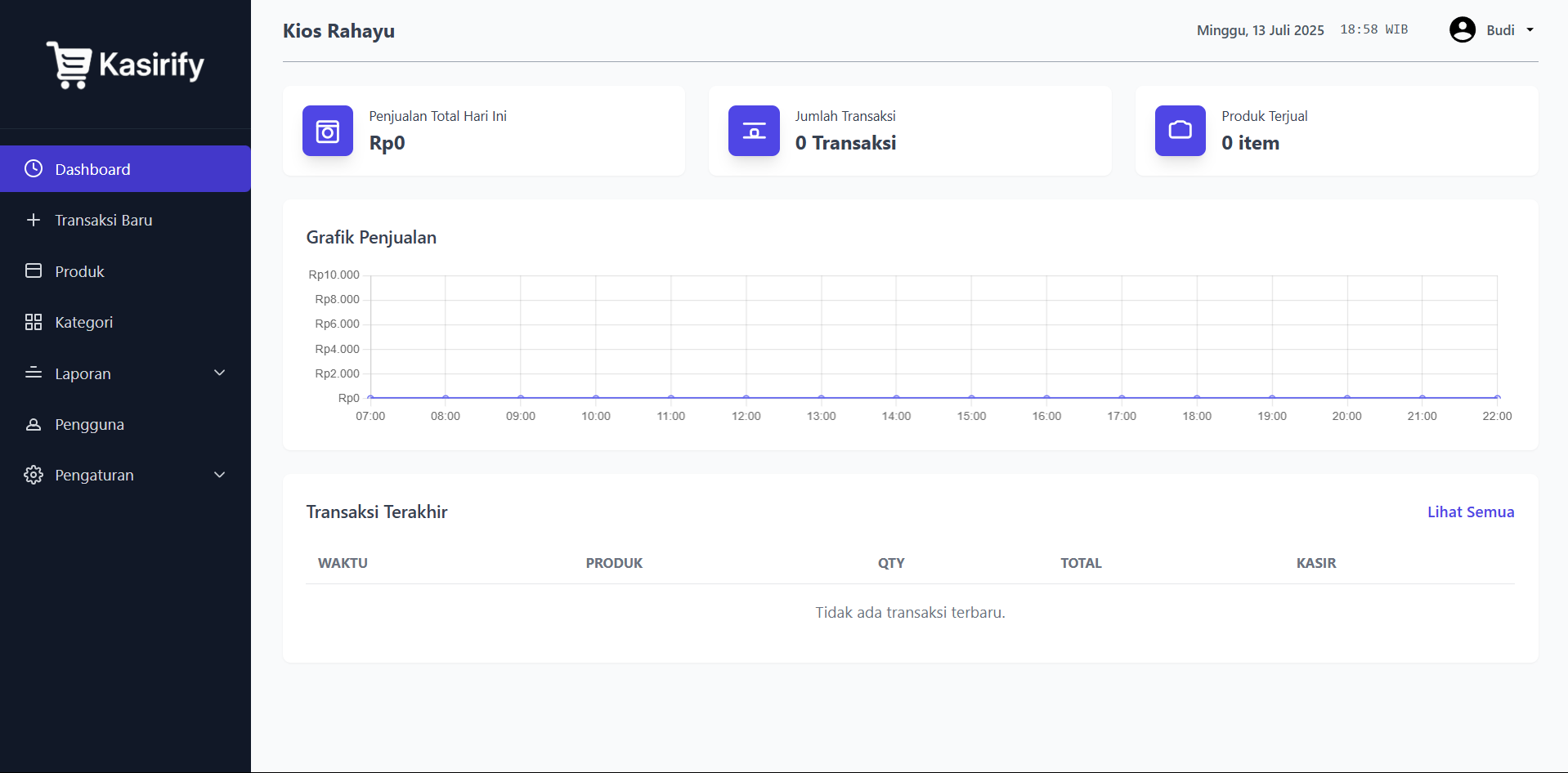 Kasirify – Web-based POS dashboard